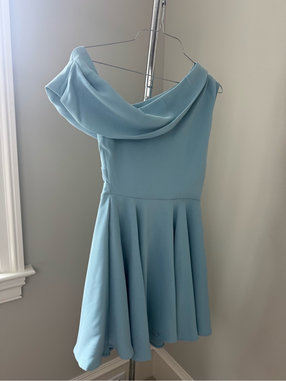 Elliatt Elinor One-Shoulder Mini Dress in Blue - Picture 3 of 4